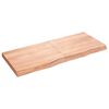 vidaXL Wastafelblad 120x50x(2-6) cm behandeld massief hout lichtbruin
