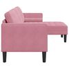 vidaXL Bankstel met kussen Roze Polyester