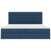 vidaXL Opslag bed met matras met matras Blauw 200 x 200 cm Polyester