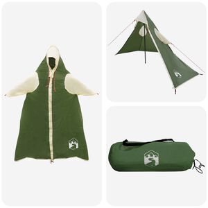 vidaXL 2-in-1 Regen Poncho met Kap 262 x 126 x 130 cm Groen