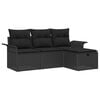 vidaXL Tuin Sofa Set 4 st Poly riet