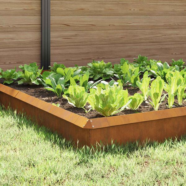 vidaXL Slakkenhekken 12 pcs Roestig Cortenstaal