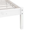 vidaXL Bedframe massief grenenhout wit 140x200 cm