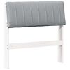 vidaXL Gestoffeerd hoofdbord Lichtgrijs 75 cm Massief grenenhout