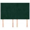 vidaXL Hoofdbord donkergroen 144x5x118/128 cm fluweel