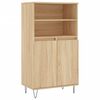 vidaXL Hoge kast 60x36x110 cm bewerkt hout sonoma eikenkleurig