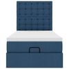 vidaXL Ottoman bed met matras 80x200cm stof blauw