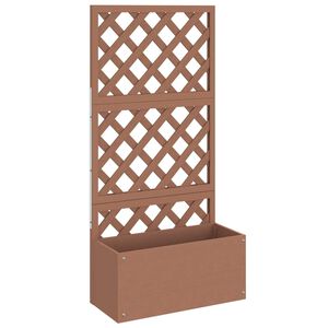 vidaXL Plantenbak met latwerk 65x33x135 cm HKC bruin