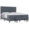 vidaXL Boxspring bed met hoofdeinde Donkergrijs 200 x 180 cm Fluweel