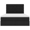 vidaXL Opslag bed met matras met matras Zwart 140 x 190 cm Polyester