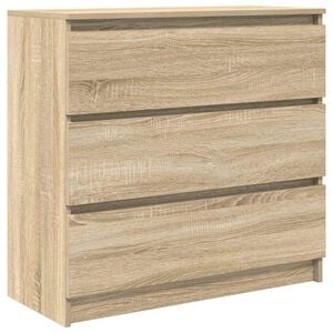 vidaXL Dressoir 80x35x76 cm spaanplaat sonoma eikenkleurig