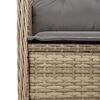 vidaXL 4-delige Loungeset met kussens poly rattan beige