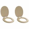 vidaXL Toiletbril 2 pcs Lichte Bamboekleur 44 x 38 cm MDF-plaat