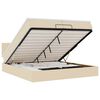vidaXL Ottoman bed met matrassen en LED's 200x200cm stof cr&egrave;mekleurig