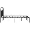 vidaXL Bedframe met hoofdbord metaal zwart 160x200 cm