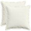 vidaXL Kussensloop 2 st HOUTEN Cr&egrave;mekleurig 40 x 40 cm corduroy