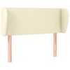 vidaXL Hoofdbord met randen 103x23x78/88 cm kunstleer cr&egrave;mekleurig