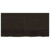 vidaXL Tafelblad 120x60x(2-4)cm behandeld eikenhout donkerbruin