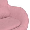 vidaXL Egg Chair met Voetsteun Roze Fluweel