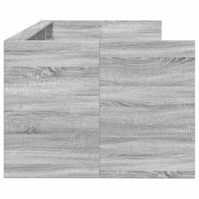 vidaXL Slaapbank met lades 100x200 cm bewerkt hout grijs sonoma eiken