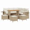 vidaXL Tuin Sofa Set 9 st Beige poly rattan