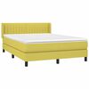 vidaXL Boxspring met matras stof groen 140x190 cm