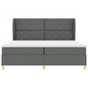 vidaXL Boxspringbed met Matras Donkergrijs 90x190 cm Donkergrijs Stof