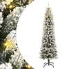 vidaXL Kunstkerstboom met 150 LED's en sneeuw 150 cm