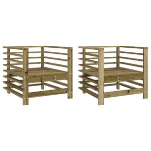 vidaXL Tuinstoelen 2 st ge&iuml;mpregneerd hout