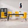 vidaXL Eetkamerstoelen 4 st fluweel mosterdgeel