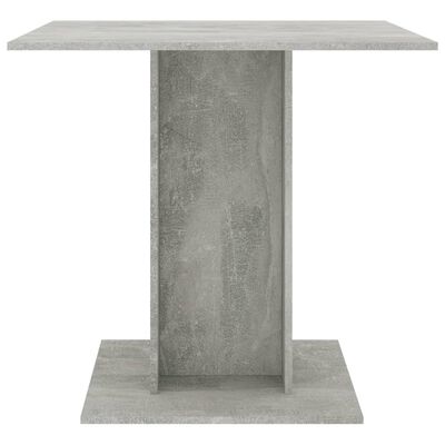 vidaXL Eettafel 80x80x75 cm spaanplaat betongrijs