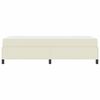 vidaXL Bedframe met matras met matras Cr&egrave;me 100 x 200 cm Kunstleer