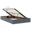 vidaXL Opslag bed met matras Donkergrijs 120 x 190 cm Fluweel