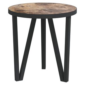 vidaXL Salontafel &Oslash;35 cm MDF zwart en geel