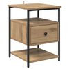 vidaXL Nachtkastje met lade Artisan Eiken 40 x 42 x 56 cm Bewerkt hout