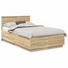 vidaXL Bedframe met hoofdeinde Sonoma Eiken 120 x 200 cm Bewerkt hout