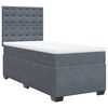 vidaXL Boxspring met matras fluweel donkergrijs 90x200 cm