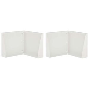 vidaXL Keerwand 2 st 50 x 50 x 30 cm Staal Wit