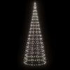 vidaXL LED-kerstboom aan vlaggenmast 550 LEDs koud wit 300 cm