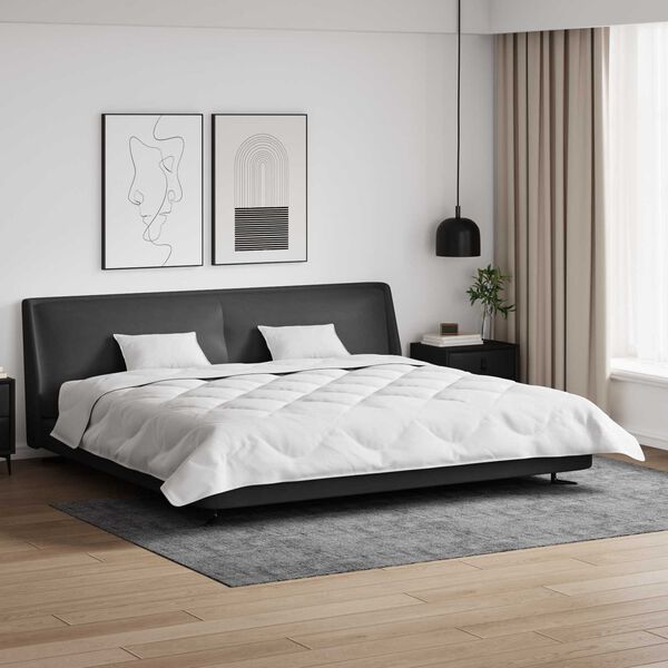 vidaXL Winter Dekbed met kussen 3 pcs Wit Microvezel