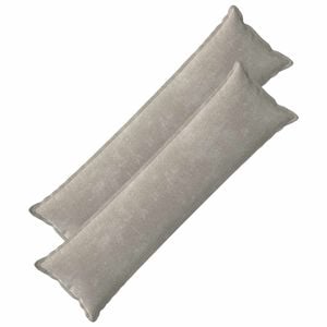 vidaXL Kussensloop 2 pcs HOUTEN Lichtgrijs 40 x 145 cm Chenille Stof