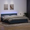 vidaXL Boxspring met matras en LED fluweel donkergrijs 200x210 cm