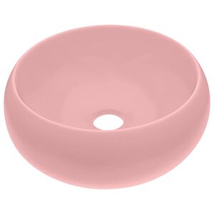 vidaXL Wastafel rond 40x15 cm keramiek matroze