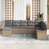 vidaXL Tuin Sofa Set met kussen 8 pcs Beige poly rattan