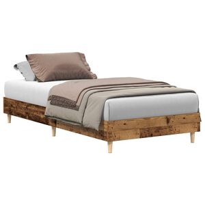 vidaXL Bedframe zonder matras 75x190 cm bewerkt hout oud hout