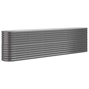 vidaXL Plantenbak 260x40x68 cm gegalvaniseerd staal antracietkleurig