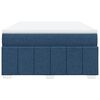 vidaXL Boxspring met matras stof blauw 140x200 cm