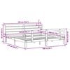 vidaXL Bedframe met hoofdbord massief grenenhout wasbruin 150x200 cm