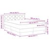 vidaXL LED Box Spring Bed met matras Donkergrijs 140 x 200 cm Stof