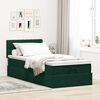 vidaXL Ottoman bed met matras 90x190cm fluweel donkergroen
